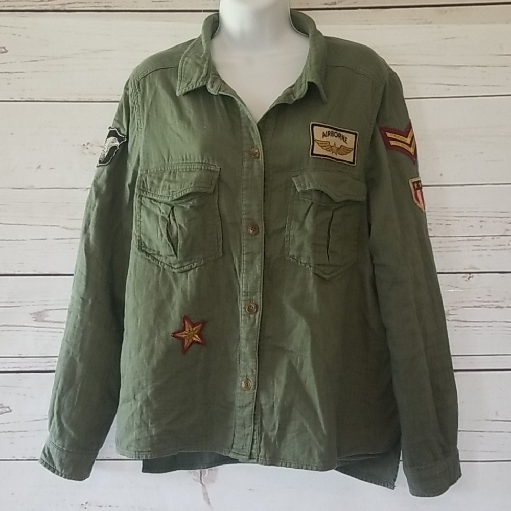 Forever 21+ Camo Green Jacket w/Patches-4 for $20!